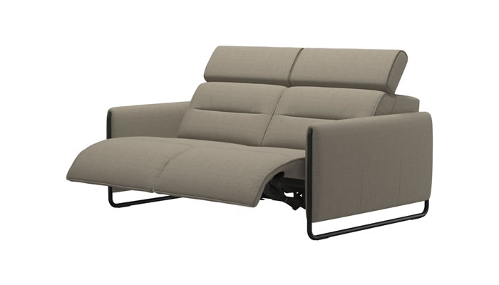 Stressless Emily 2 Seater Power Sofa in Silva Beige Fabric